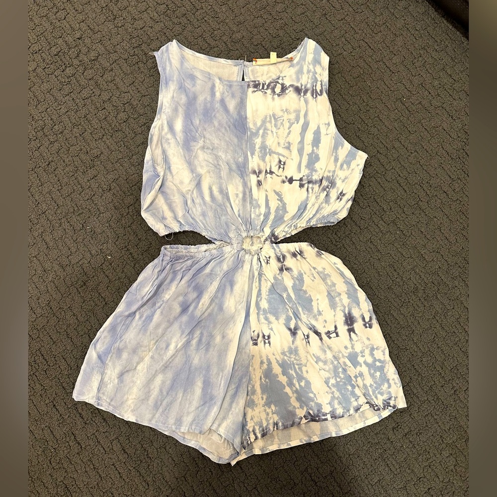 Girls tye dye Vintage havana romper - size L